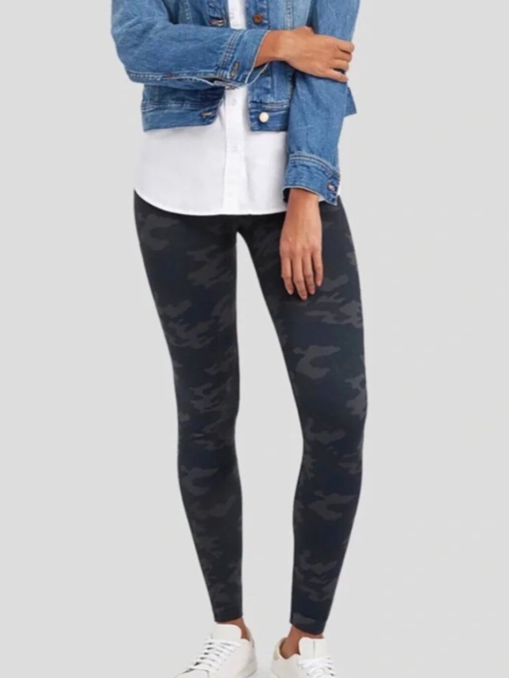 SPANX Navy Camo Look at Me Now Leggings M